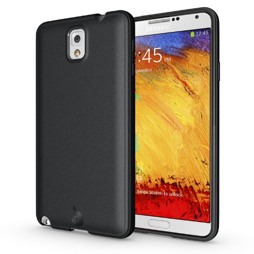 Diztronic Matte Back Black Flexible TPU Case for Samsung Galaxy Note 3 - Retail Packaging