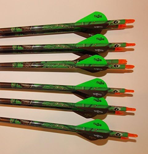 Carbon Express Maxima Red 350 Carbom Arrows w/Blazer Vanes Mossy Oak Wraps 1 Dz.