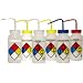 Scienceware 117160050 4-ColorWash Bottle, 6-Piece Assortment, Safety Labeled, Low Density Polyethylene, 500ml