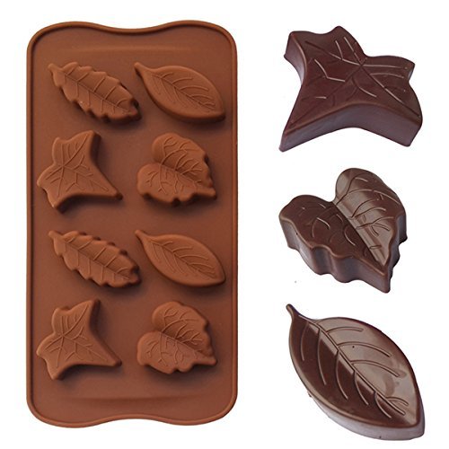 Leaf Ice Cube Chocolate Soap Tray Mold Silicone Party maker (Ships From USA)