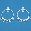 Sterling Silver Chandelier Earrings Round Findings Pair