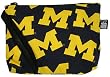 UM University of Michigan Logo Makeup Pouch-Travel Clutch - Coin Purse Wristlet Make up Cosmetic Beauty Bag Best Unique Small Gifts for Women Woman Ladies Girls or College Students