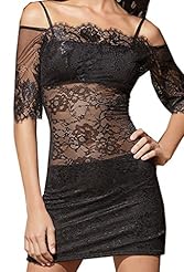 Off the Shoulder Lace Polyester/Spandex Spring Summer Winter Checkered Print Mini Dress 