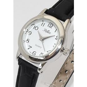 Les dames/Femmes Nouvelle Montre. Cas chrom� (25mm). Cadran Blanc. 18cm Sangle. (101154LT)