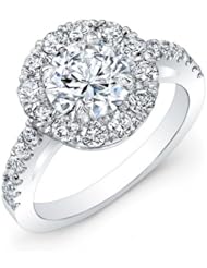 certified 1.85 ct round cut diamond wedding engagement anniversary bridal ring set band