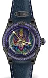 Christian Audigier Watches:Christian Audigier Unisex INT-304 Intensity Denim Twin Birds Ion-Plating Black Watch