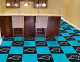 Carolina Panthers Rubber Backed Carpet Tiles Modular Flooring