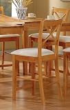 Coaster Counter Height Dining Side Chairs/barstools, Maple Wood Finish, Set Of 2