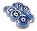 BLUE 76mm 78a Inline Skate Wheels WITH ABEC 9 BEARINGS