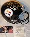 Jack Lambert Autographed/Hand Signed Steelers Full Size Deluxe Replica Helmet with HOF 90 Inscriptio