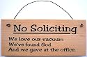 No Soliciting Sign-catchy