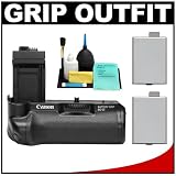 Canon BG-E5 Battery Grip for EOS Rebel XS, XSi & T1i with Two (2) Spare LP-E5 Rechargeable Batteries