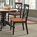 Home Styles Wood Dining Side Chair in Black and Cottage Oak Finish (Set of 2)