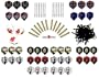 12 Dartpfeile mit Aluschaft ca. 17g + 100 Spitzen und 30 Flights