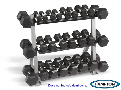 Three Tier Horizontal Rack Dura Bell or Pro Hex