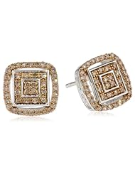 Sterling Silver Champagne Earrings (1/2 cttw, I2-I3 Clarity)