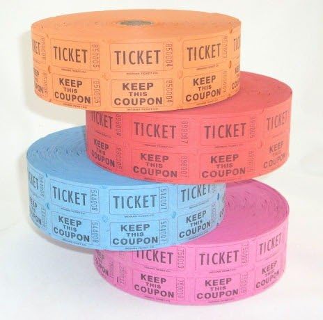 Muncie Green Double Tickets 2000/Roll