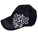 AC/DC EMBROIDERED STRETCH BLACK FLEX FIT CAP