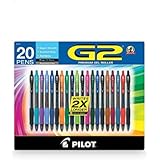 Pilot G2 Assorted Colors Gel Pen 20 Count