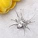 Dazzling Luxurious and Stylish Spider Clip Pin Brooch w/Rhinestone - Purple