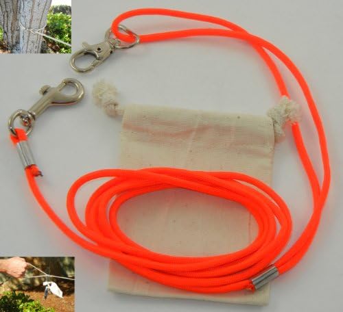 Leashinabag 6 Ft. Orange Paracord Leash with a Muslin Cotton Drawstring Bag. The Leash Is Made in the U.S.A. Please e-mail for custom length.