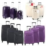 Wheeled Large Expandable Lightweight Suitcase Trolley with Locking Telescopic Handle in Black, Includes Combination Padlock & 5 Year warranty
