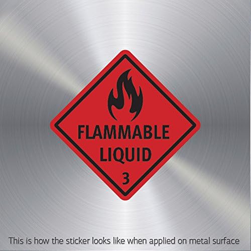 Decal Flammable Liquid Durable Motorbike Speciality waterproof Sailboat Act (14 X 14 In)
