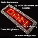 LED Light Up Scrolling Red Light Up Iced Out Buckle