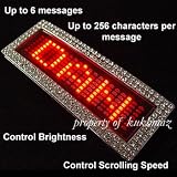 Hip Hop Wholesale - LED Light Up Scrolling Red Light Up Iced Out Buckle