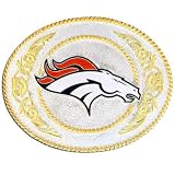 Denver Broncos - Gold and Silver Toned NFL Logo Belt Buckle