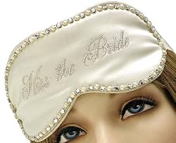 Mary Green "Kiss the Bride" Silk Satin Sleep Mask - SB86