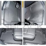 2004-2009 Land Rover Discovery 3 LR3 Rubber Black Floor Mats Complete Set by Black Series