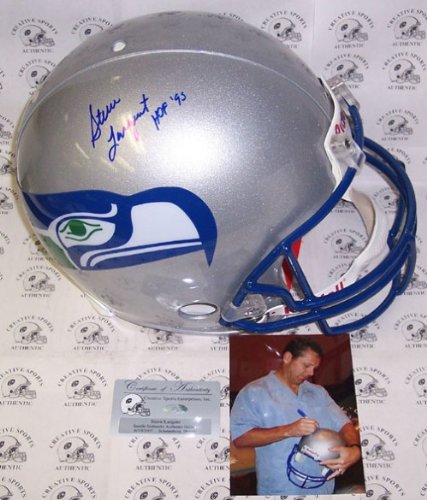 Steve Largent Autographed/Hand Signed Seattle Seahawks Authentic Full Size Proline Football Helmet w