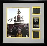 Matt Kenseth 2003 Winston Cup Champion Framed 11x14 Autographed Photograph with Race Used Uniform and Tire