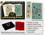 Da Vinci Fiori, Italian 100% Plastic Playing Cards, 2-Deck Set, Regular Index