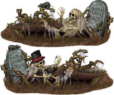 Doomed Groom & Bride Halloween Props Set