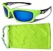 VertX Polarized Neon Sunglasses Sport Wrap Cycling Running Outdoor & Microfiber Pouch
