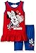 Disney Girls' 2 Piece Minnie Mouse Americana Bike Short Set