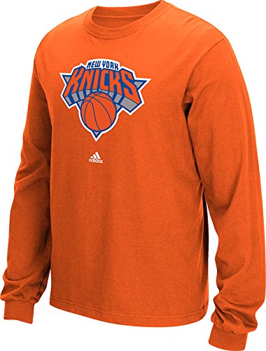 NBA New York Knicks Men's Full Primary Logo Long Sleeve Tee, XX-Large, Orange