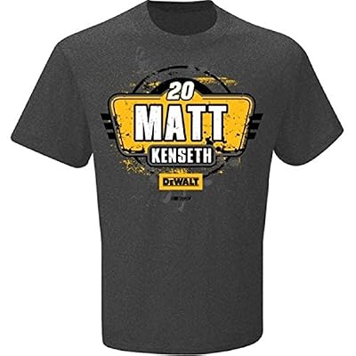 Matt Kenseth NASCAR #20 Dewalt Fan Up T-Shirt-Grey