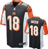 A.J. Green Jersey: Home Black Game Replica #18 Nike Cincinnati Bengals Jersey