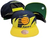 Indiana Pacers Mitchell & Ness Snapback Adjustable Plastic Snap Back Hat / Cap