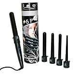 Iso Beauty 5 Piece Tourmaline Ceramic Twister Curling Irons Set