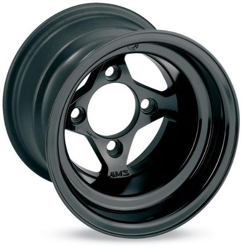 AMS Black Cast Aluminum Front Wheel - 10x5, 4/144, 