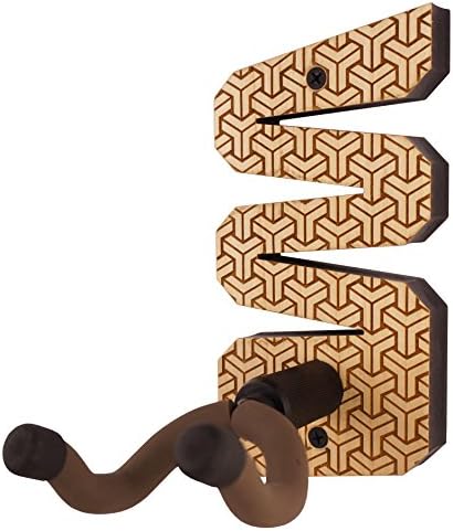 Guitar Hanger / Laser Cut & Engraved Artistic Guitar Hanger (BRAND NEW ON AMAZON) These wood guitar hangers are great for acoustic, electric and classical guitars! Solid maple or walnut and a beautiful engraved design! MADE IN USA (Geo - Maple)