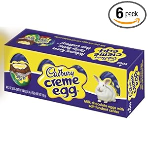Cadbury Easter Creme Eggs, 4-Count Boxes (Pack of 6)