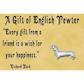 Gift Wrapped English Pewter Pin Badge Ideal as a Gift and Great for Scarf, Lapel, Bag or to use as a Tie Pin - Dachshund