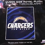 NFL San Diego Chargers Queen Size 78"x94" Plush Throw/Blanket