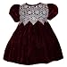 Baby Toddler Christmas Dress - Burgundy Soft Stretchy Velvet (Girls Size 6M-3T) NEW