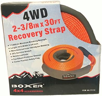 Boxer Tools 77172 4WD 2-3/8inch X 30FT Recovery Strap